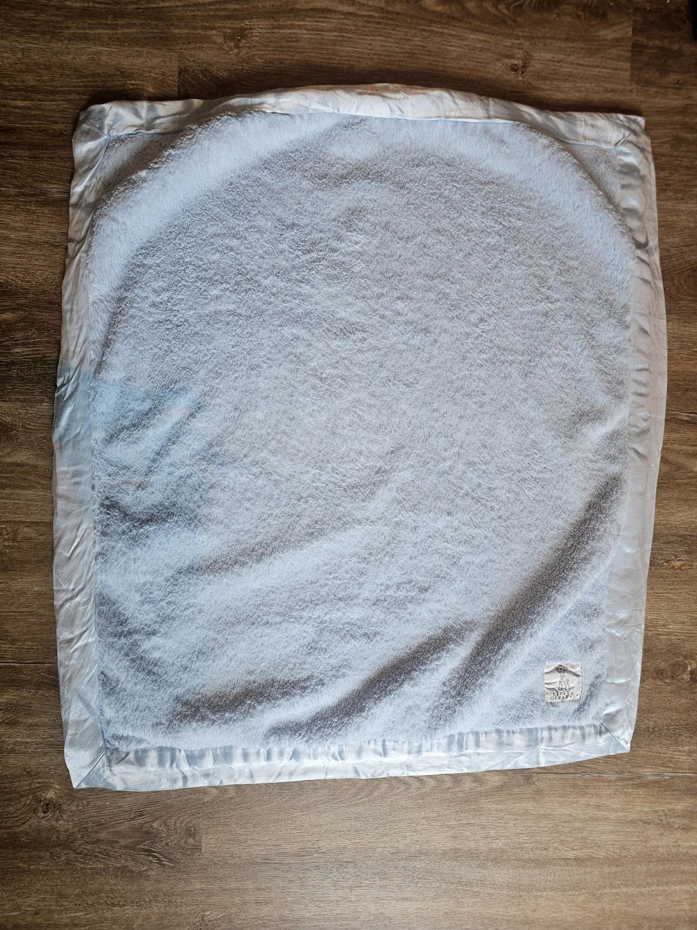 Little Giraffe Cozy Plush Baby Blanket - Light Blue 36 in X 32 in